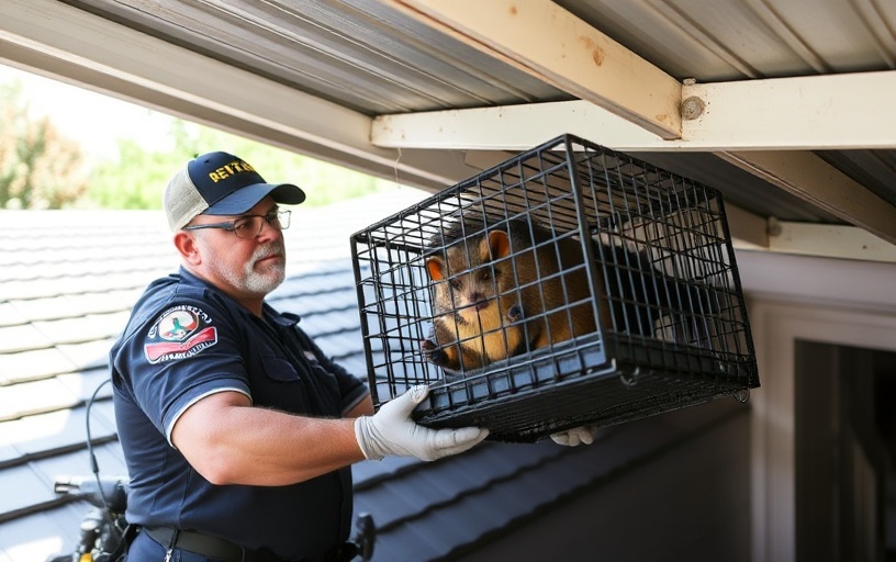 Safe trap setup in backyard
